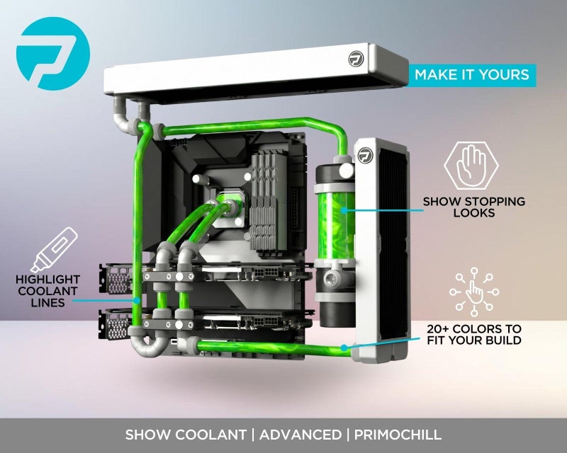 PrimoChill Vue - Computer WaterCooling Coolant, Visual Flow, Solid/Non-Transparent, Full Protection, PrimoPrep Included, Proudly Made in The USA - UV Green SX - Image 3